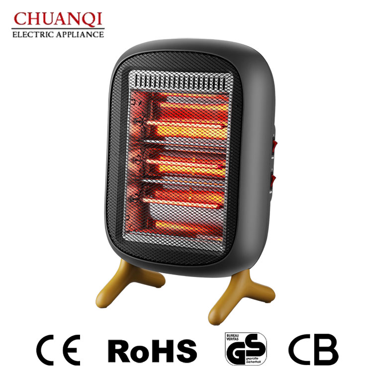 Aquecedor de 3 tubos vermelhos 1200W com base com novo design