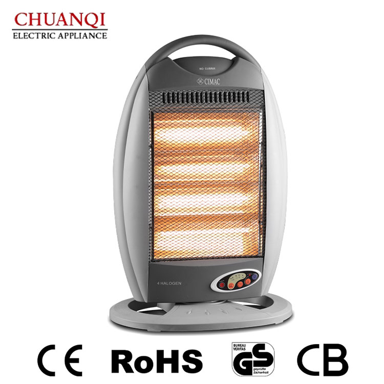 Aquecedor de halogênio de 3 tubos 1200W com alça