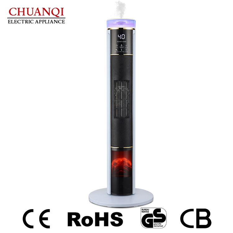 Aquecedor com ventilador de torre PTC de 2000 W com controle de comando de voz